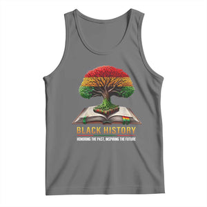Black History Teacher Tank Top Proud Black Culture Tree of Life TS02 Black Heather Print Your Wear