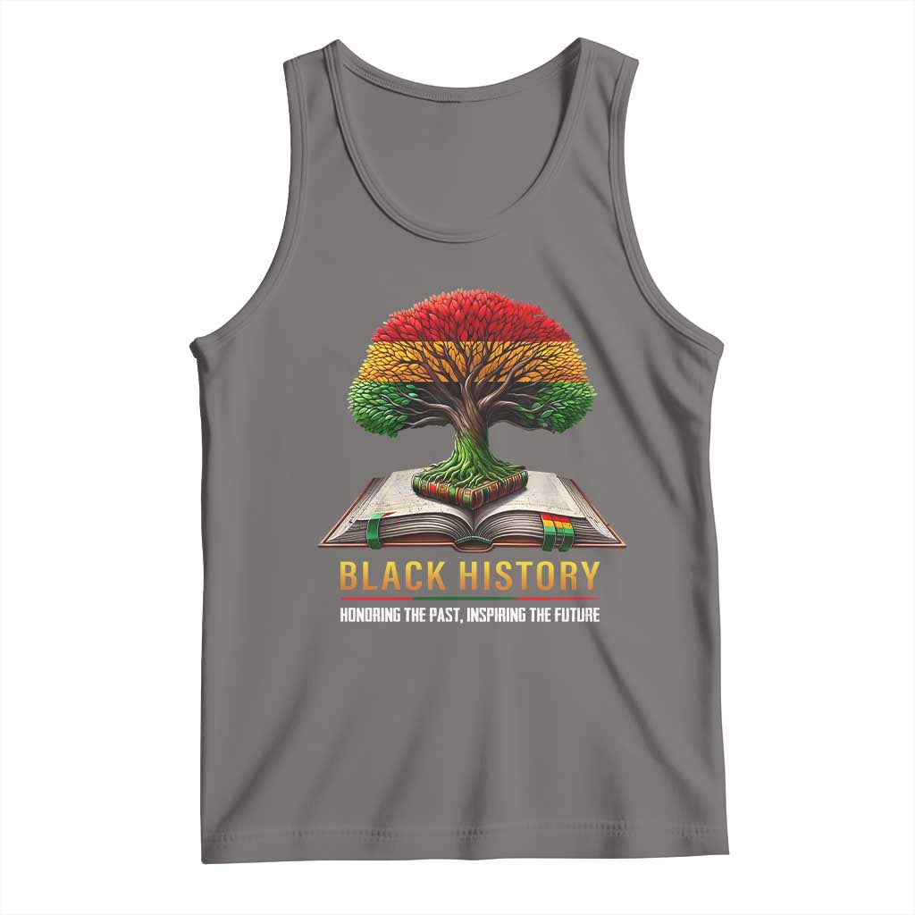 Black History Teacher Tank Top Proud Black Culture Tree of Life TS02 Deep Heather Print Your Wear