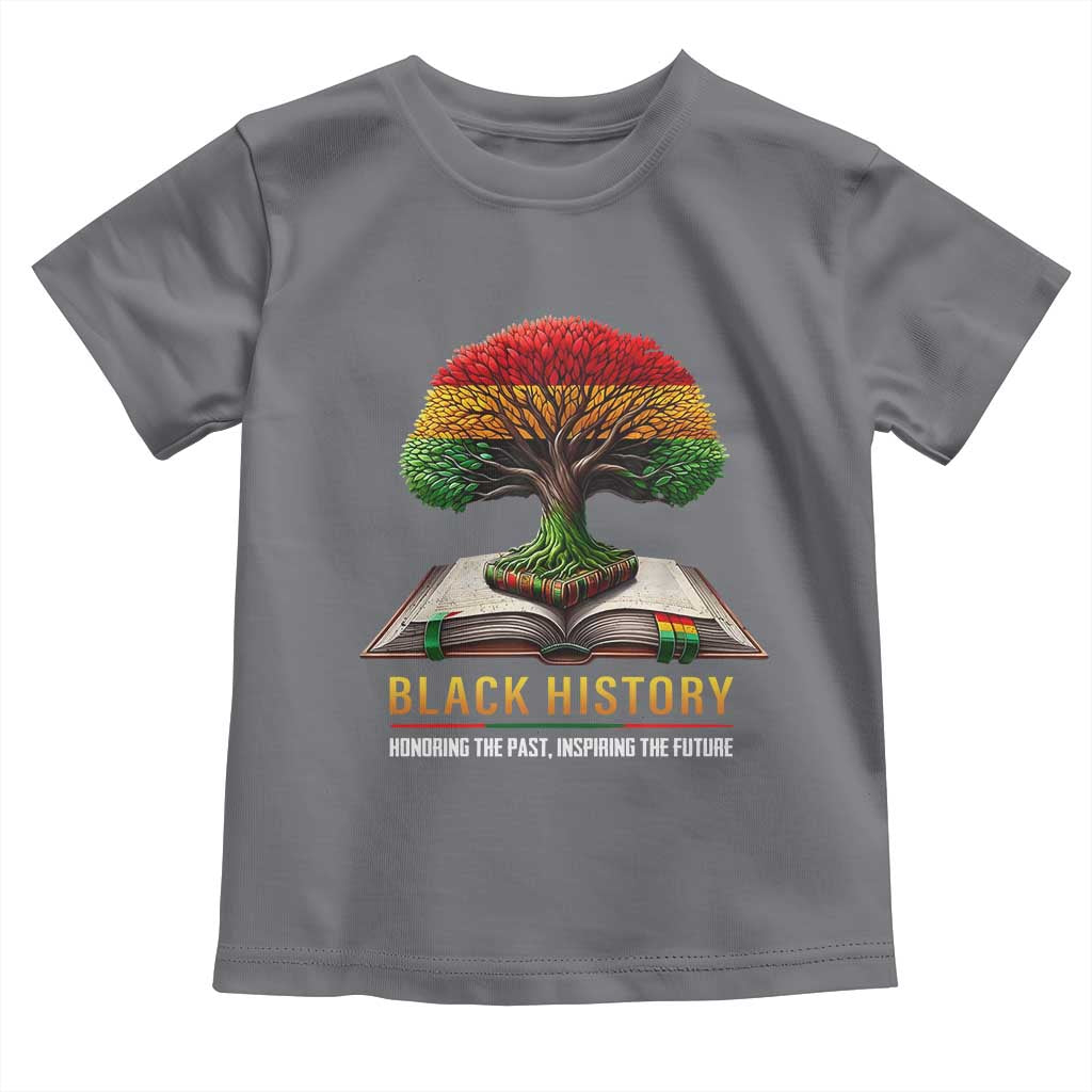 Black History Teacher Toddler T Shirt Honoring The Past Inspiring The Future Tree of Life TS02 Charcoal Print Your Wear