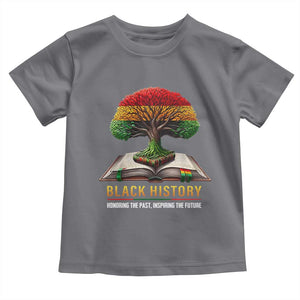 Black History Teacher Toddler T Shirt Honoring The Past Inspiring The Future Tree of Life TS02 Charcoal Print Your Wear