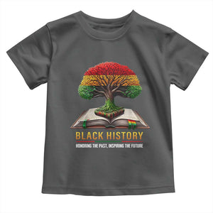 Black History Teacher Toddler T Shirt Honoring The Past Inspiring The Future Tree of Life TS02 Dark Heather Print Your Wear