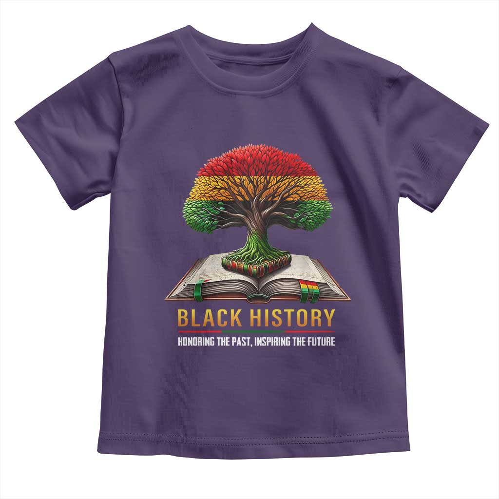 Black History Teacher Toddler T Shirt Honoring The Past Inspiring The Future Tree of Life TS02 Purple Print Your Wear