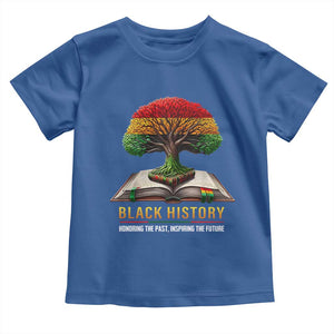 Black History Teacher Toddler T Shirt Honoring The Past Inspiring The Future Tree of Life TS02 Royal Blue Print Your Wear