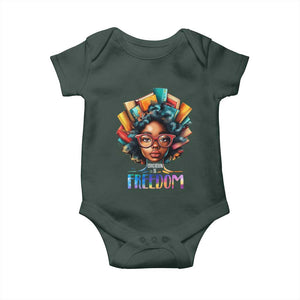 Black History Education Is Freedom Baby Onesie Black Teacher Books TS02 Print Your Wear
