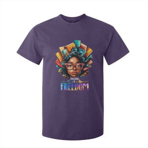 Black History Education Is Freedom T Shirt For Kid Black Teacher Books TS02 Purple Print Your Wear