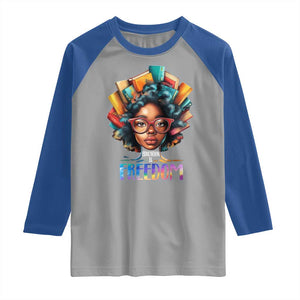 Black History Education Is Freedom Raglan Shirt Black Teacher Books TS02 Sport Gray Royal Print Your Wear