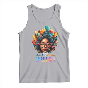 Black History Education Is Freedom Tank Top Black Teacher Books TS02 Athletic Heather Print Your Wear