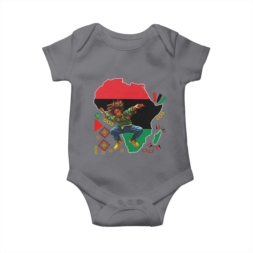 Black Son Future Leader Baby Onesie African American Pride Black History Month TS02 Charcoal Print Your Wear