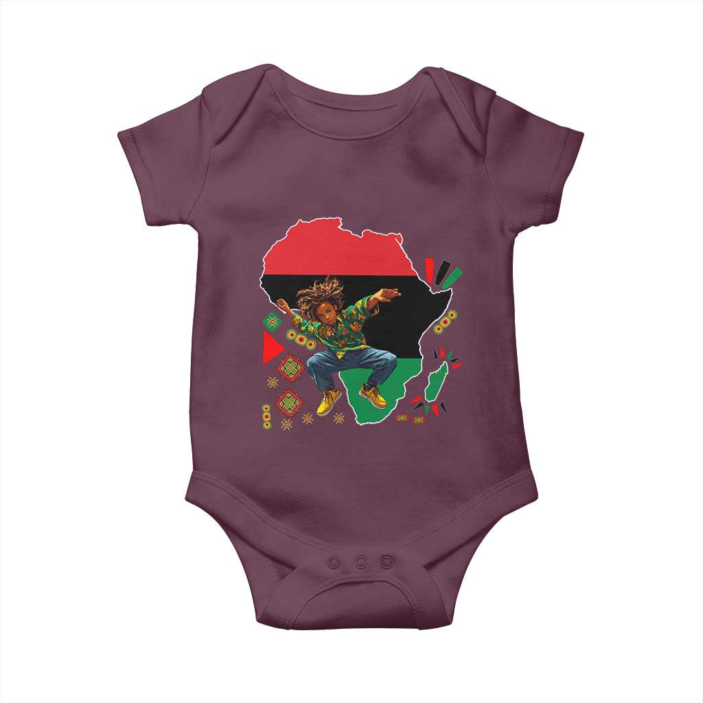 Black Son Future Leader Baby Onesie African American Pride Black History Month TS02 Maroon Print Your Wear