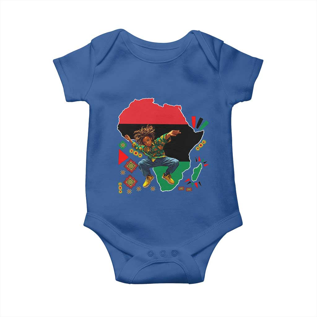 Black Son Future Leader Baby Onesie African American Pride Black History Month TS02 Royal Blue Print Your Wear