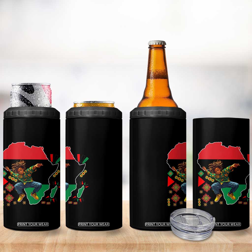 Black Son Future Leader 4 in 1 Can Cooler Tumbler African American Pride Black History Month TS02 Print Your Wear