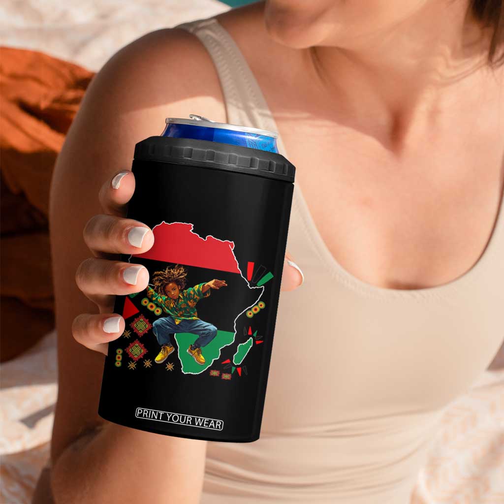 Black Son Future Leader 4 in 1 Can Cooler Tumbler African American Pride Black History Month TS02 Print Your Wear