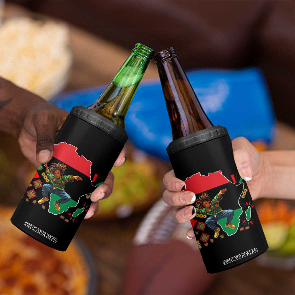 Black Son Future Leader 4 in 1 Can Cooler Tumbler African American Pride Black History Month TS02 Print Your Wear