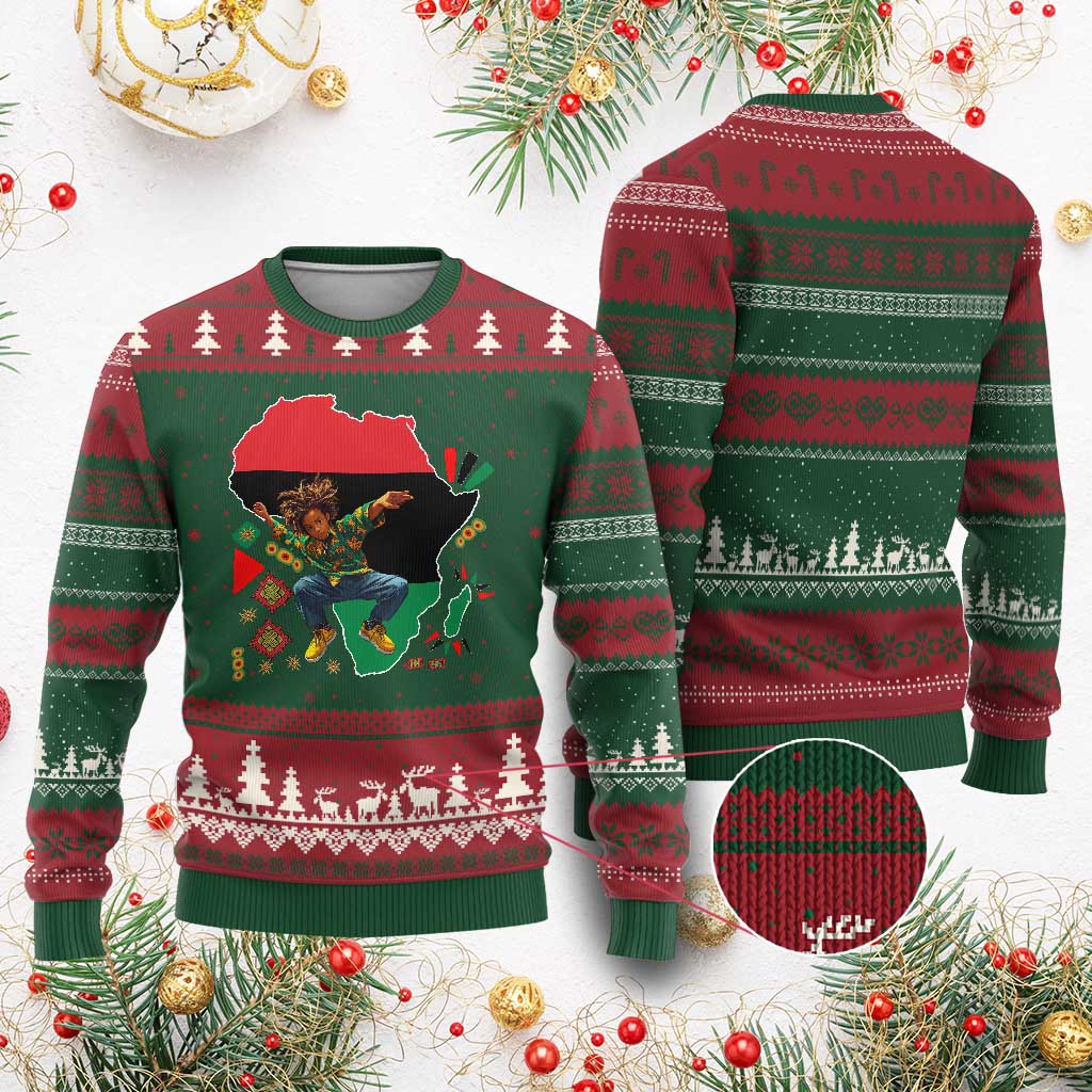 Black Son Future Leader Ugly Christmas Sweater African American Pride Black History Month TS02 Red Green Print Your Wear