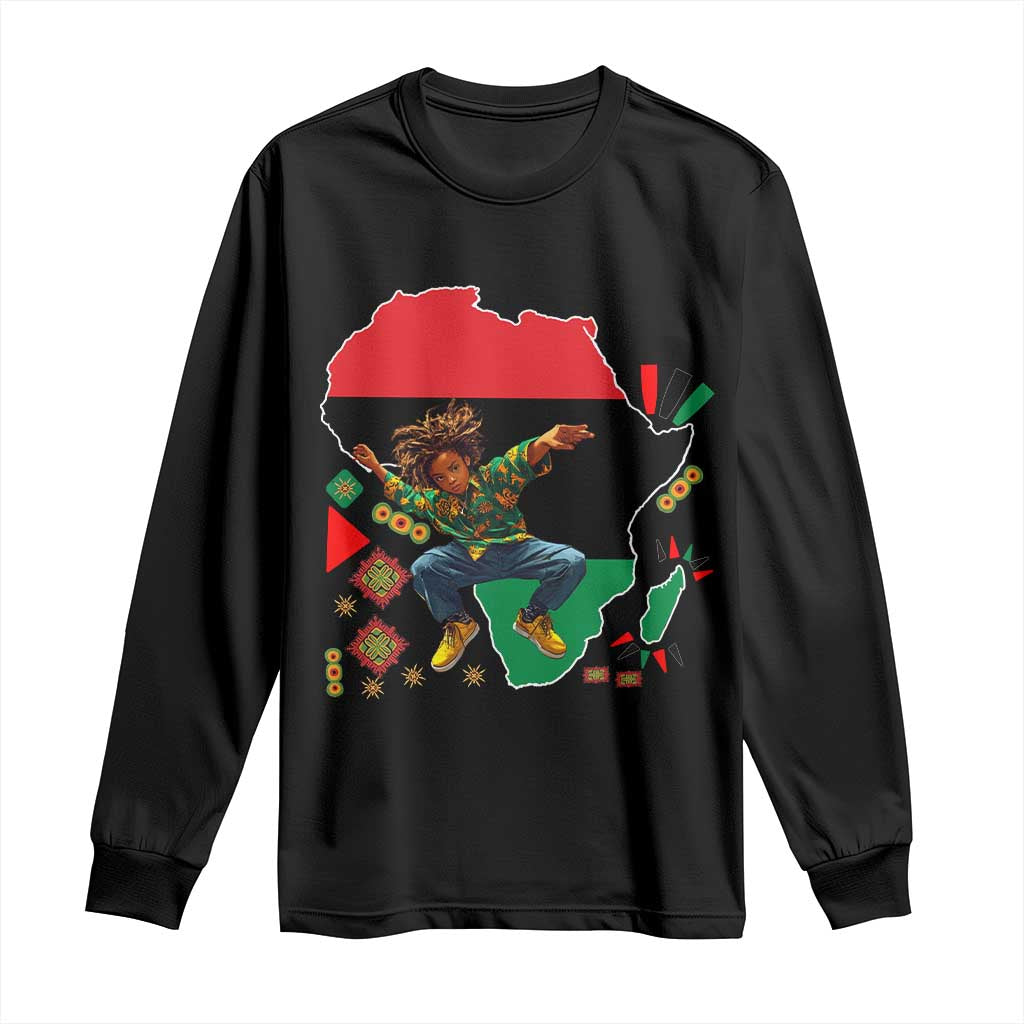 Black Son Future Leader Long Sleeve Shirt African American Pride Black History Month TS02 Black Print Your Wear