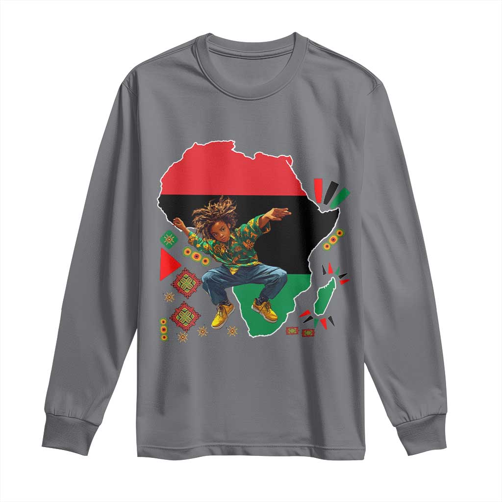 Black Son Future Leader Long Sleeve Shirt African American Pride Black History Month TS02 Charcoal Print Your Wear