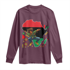 Black Son Future Leader Long Sleeve Shirt African American Pride Black History Month TS02 Maroon Print Your Wear