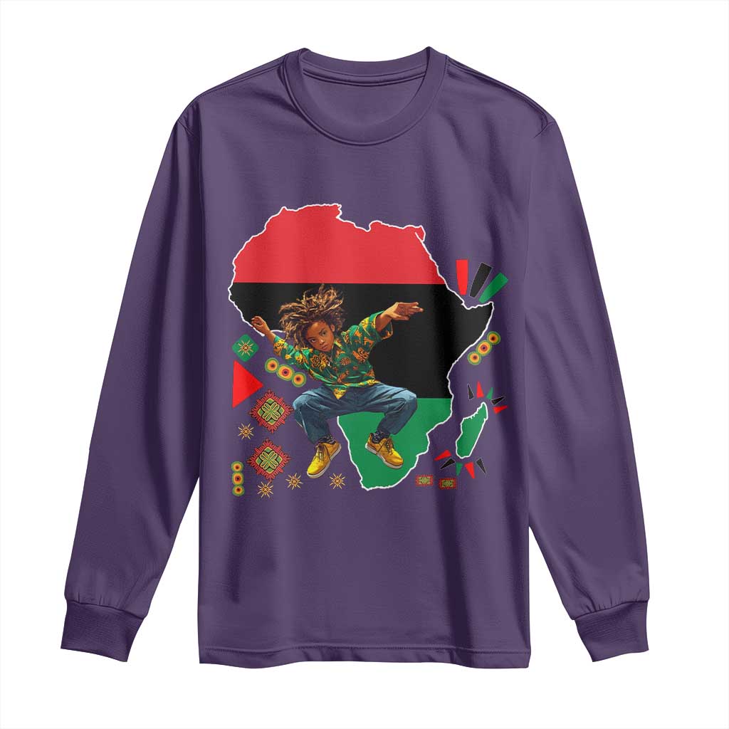 Black Son Future Leader Long Sleeve Shirt African American Pride Black History Month TS02 Purple Print Your Wear