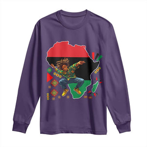 Black Son Future Leader Long Sleeve Shirt African American Pride Black History Month TS02 Purple Print Your Wear
