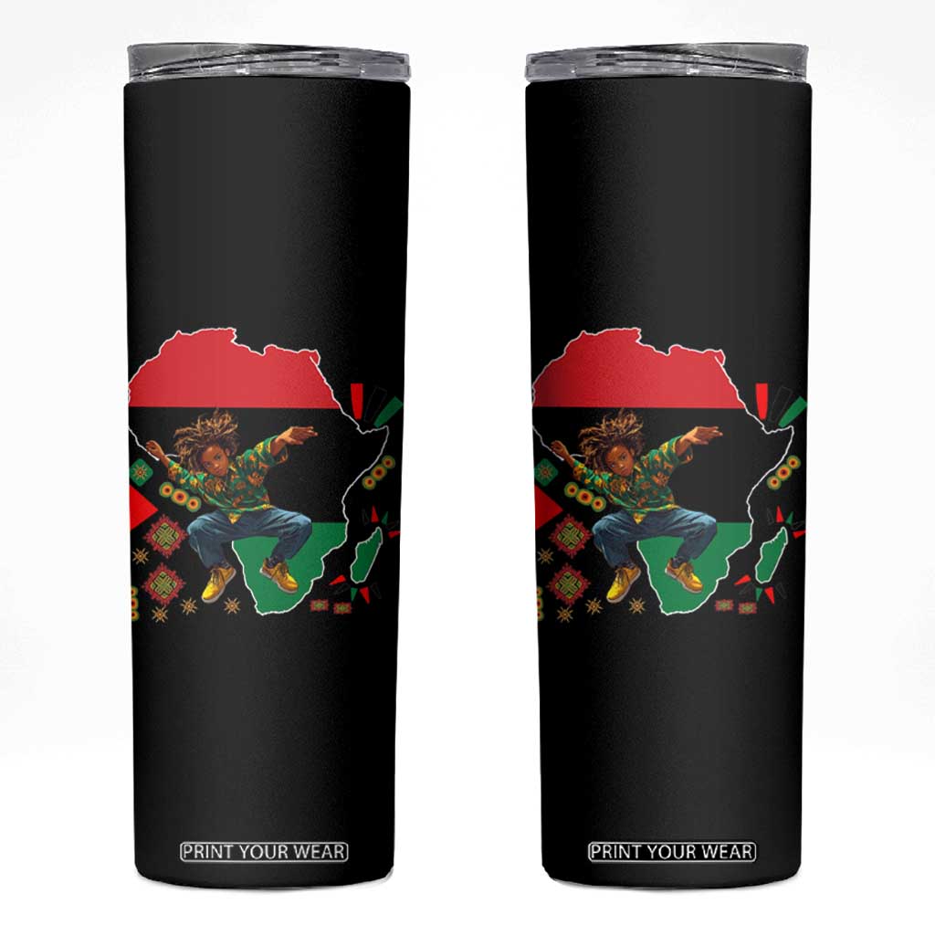 Black Son Future Leader Skinny Tumbler African American Pride Black History Month TS02 Black Print Your Wear