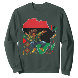 Black Son Future Leader Sweatshirt African American Pride Black History Month TS02 Dark Forest Green Print Your Wear