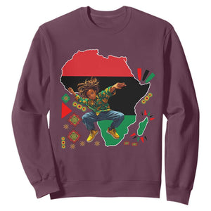 Black Son Future Leader Sweatshirt African American Pride Black History Month TS02 Maroon Print Your Wear