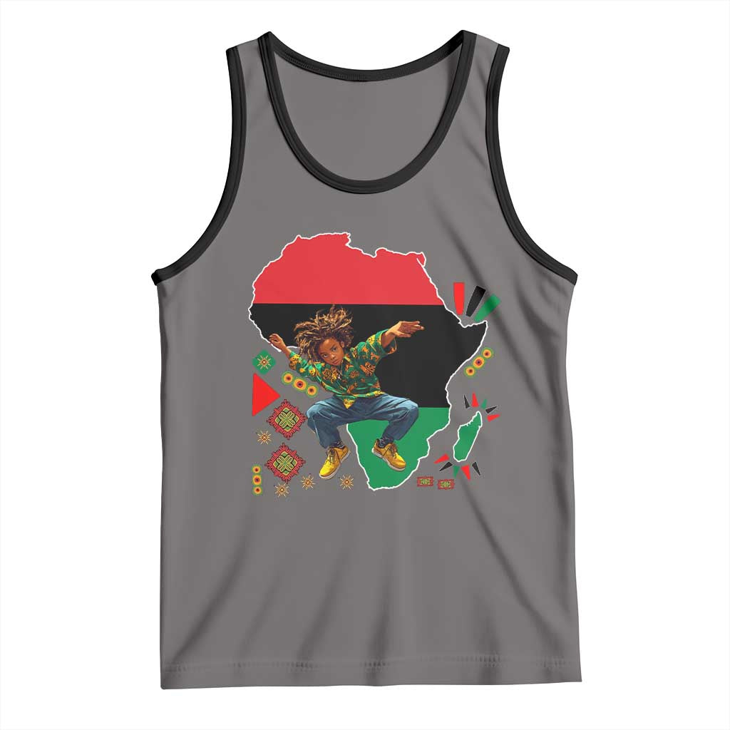 Black Son Future Leader Tank Top African American Pride Black History Month TS02 Deep Heather Black Print Your Wear