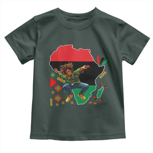 Black Son Future Leader Toddler T Shirt African American Pride Black History Month TS02 Dark Forest Green Print Your Wear