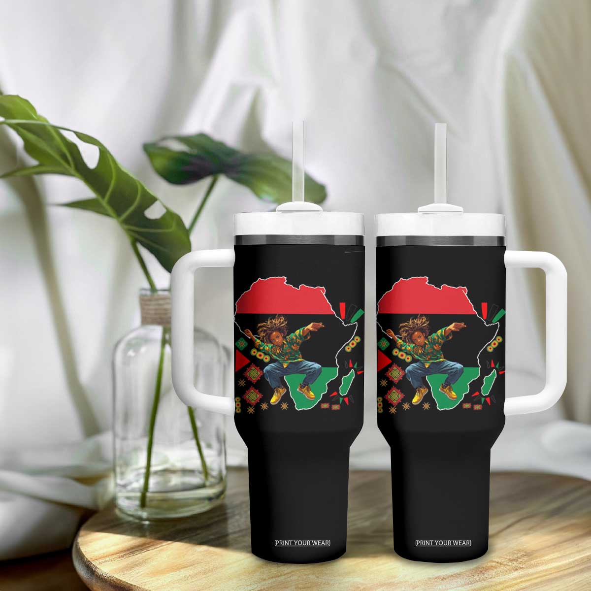 Black Son Future Leader Tumbler With Handle African American Pride Black History Month TS02 Print Your Wear
