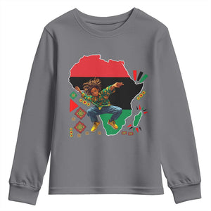 Black Son Future Leader Youth Sweatshirt African American Pride Black History Month TS02 Charcoal Print Your Wear