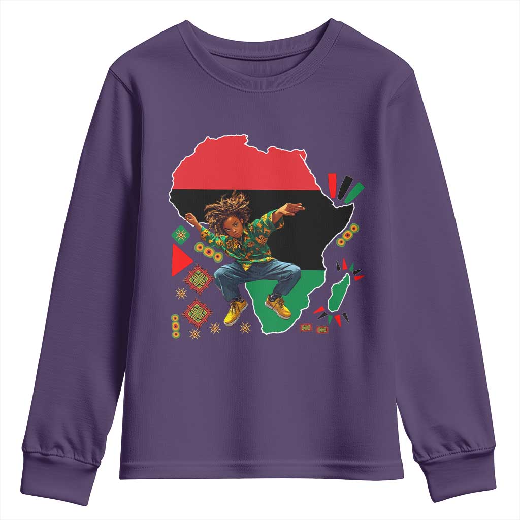 Black Son Future Leader Youth Sweatshirt African American Pride Black History Month TS02 Purple Print Your Wear