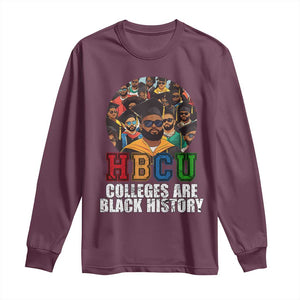 HBCU Colleges Are Black History Long Sleeve Shirt African Education TS02 Maroon Print Your Wear