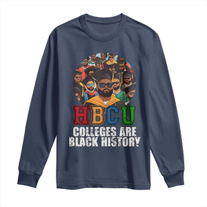 HBCU Colleges Are Black History Long Sleeve Shirt African Education TS02 Navy Print Your Wear