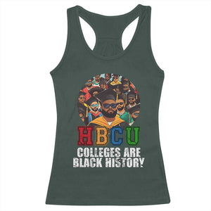 HBCU Colleges Are Black History Racerback Tank Top African Education TS02 Dark Forest Green Print Your Wear