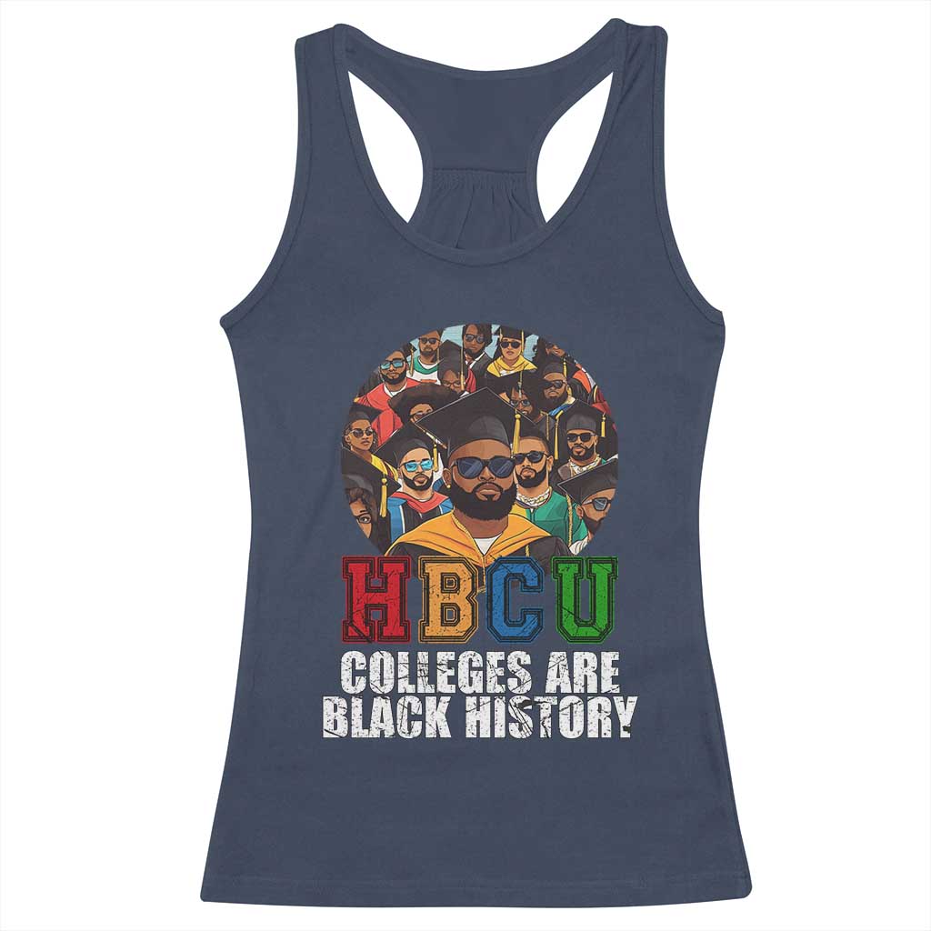 HBCU Colleges Are Black History Racerback Tank Top African Education TS02 Navy Print Your Wear