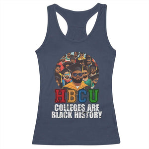 HBCU Colleges Are Black History Racerback Tank Top African Education TS02 Navy Print Your Wear