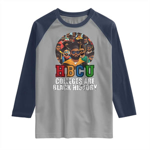HBCU Colleges Are Black History Raglan Shirt African Education TS02 Sport Gray Navy Print Your Wear