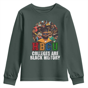 HBCU Colleges Are Black History Youth Sweatshirt African Education TS02 Dark Forest Green Print Your Wear