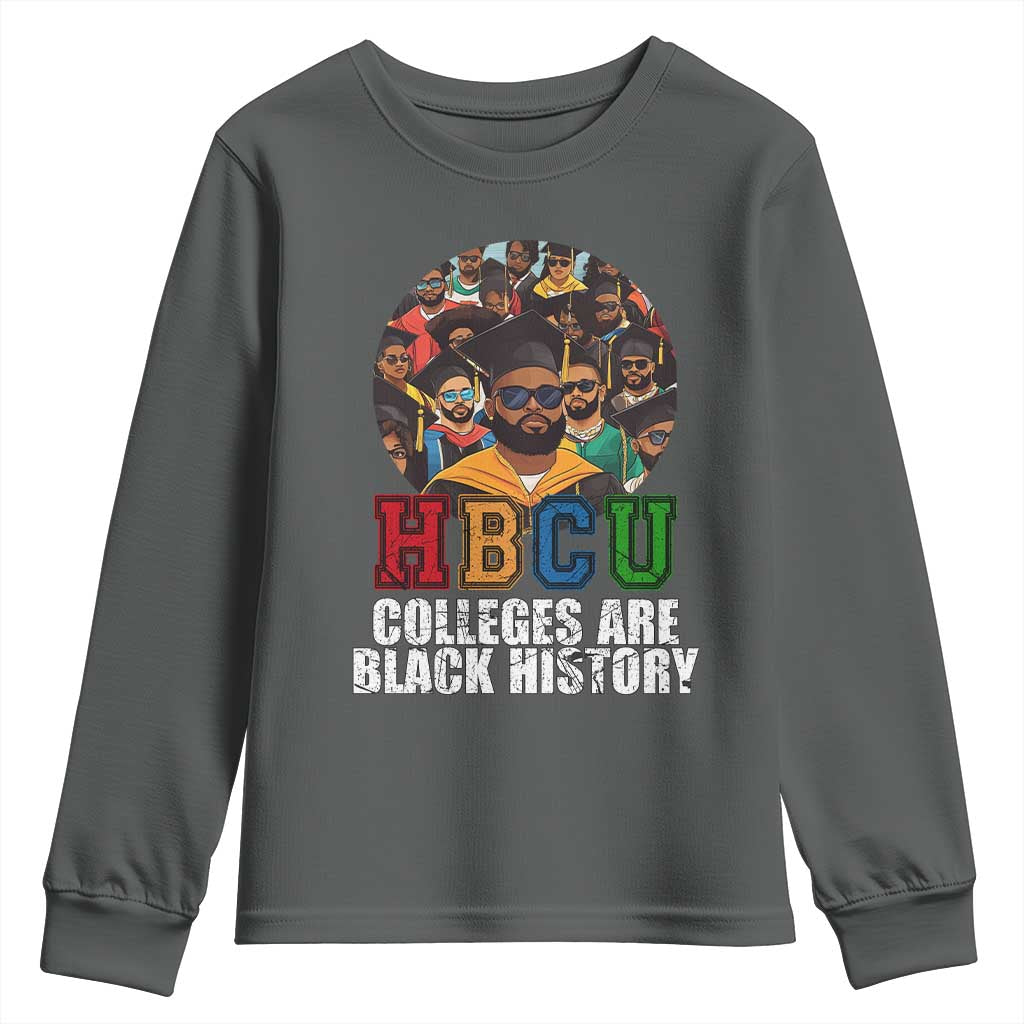 HBCU Colleges Are Black History Youth Sweatshirt African Education TS02 Dark Heather Print Your Wear
