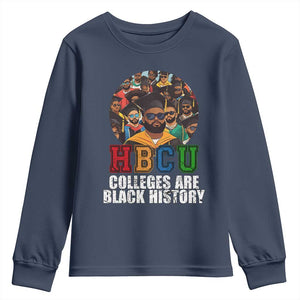 HBCU Colleges Are Black History Youth Sweatshirt African Education TS02 Navy Print Your Wear