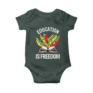 Education Is Freedom Baby Onesie Teaching Black History Month Books TS02 Print Your Wear