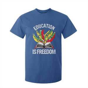 Education Is Freedom T Shirt For Kid Teaching Black History Month Books TS02 Royal Blue Print Your Wear