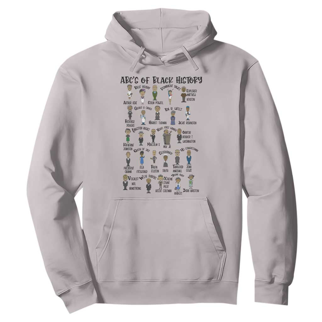 ABCs of Black History Month Hoodie Black Excellence Pride TS02 Ice Gray Print Your Wear
