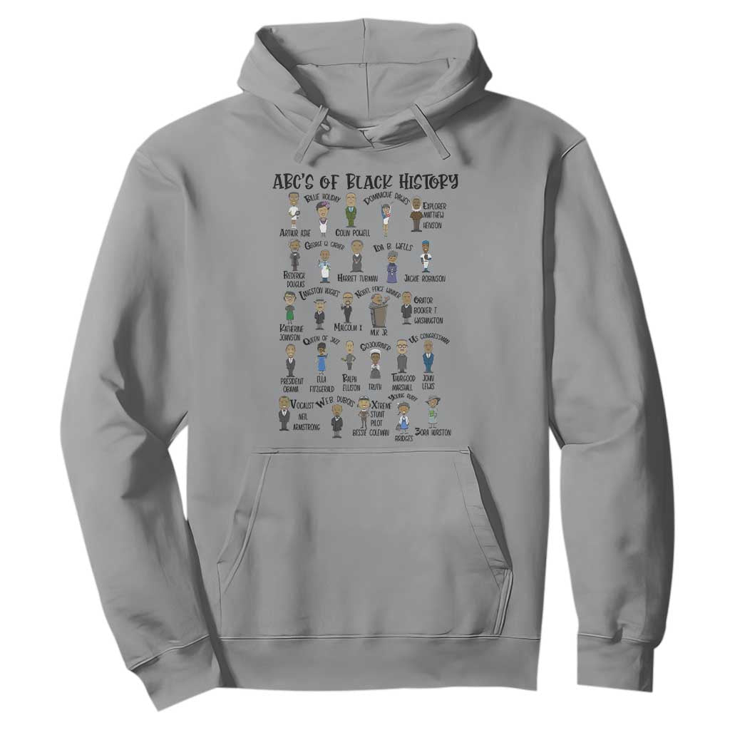 ABCs of Black History Month Hoodie Black Excellence Pride TS02 Sport Gray Print Your Wear