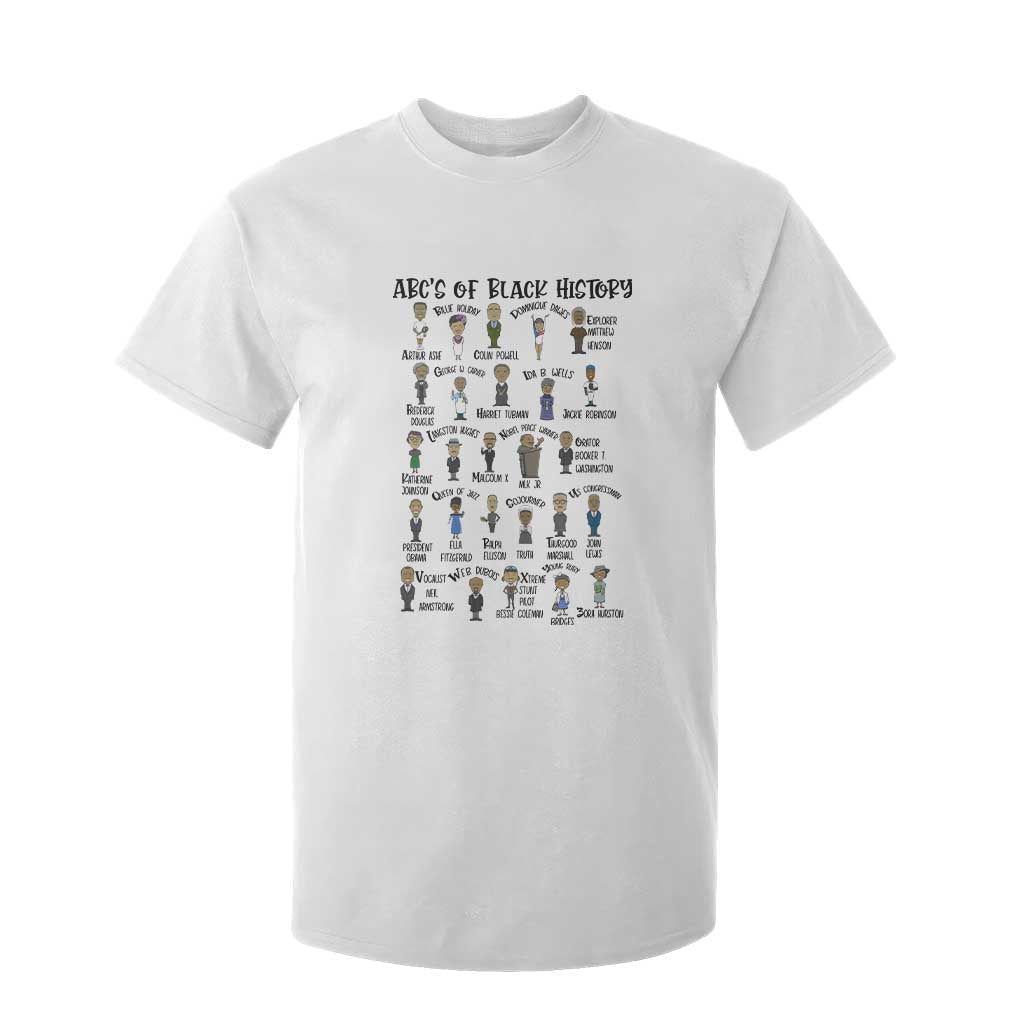 ABCs of Black History Month T Shirt For Kid Black Excellence Pride TS02 White Print Your Wear