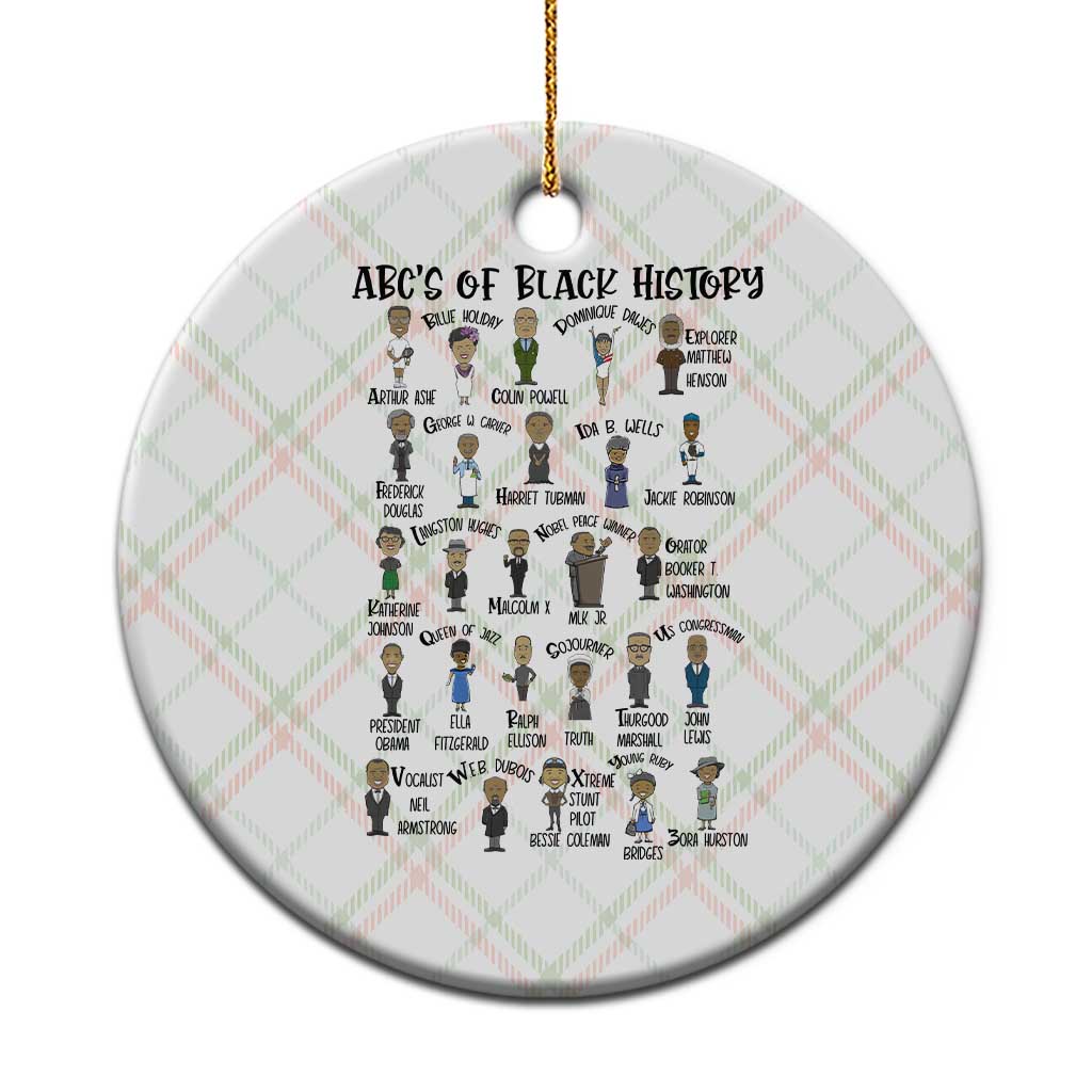 ABCs of Black History Month Ceramic Ornament Black Excellence Pride TS02 1pc Christmas Plaid Print Your Wear