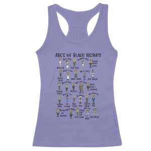 ABCs of Black History Month Racerback Tank Top Black Excellence Pride TS02 Violet Print Your Wear