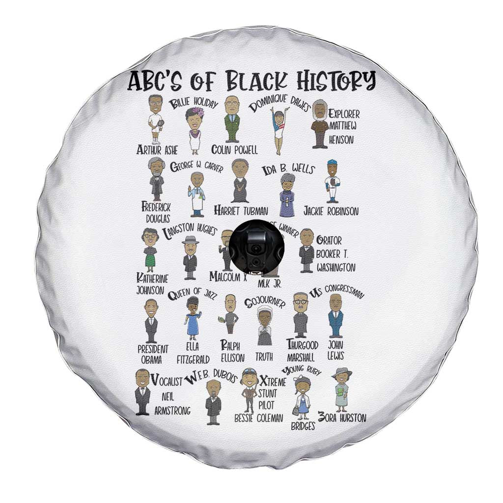 ABCs of Black History Month Spare Tire Cover Black Excellence Pride TS02 Print Your Wear
