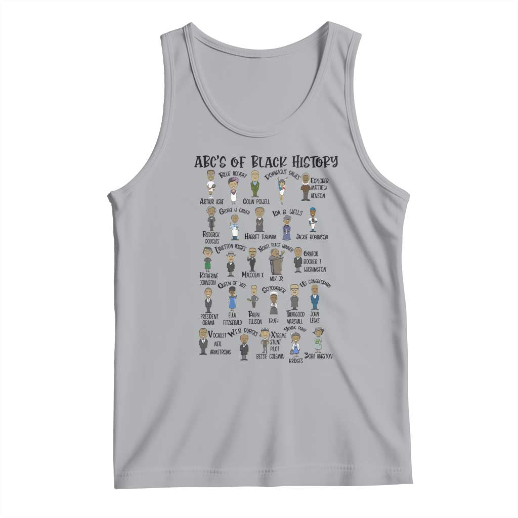 ABCs of Black History Month Tank Top Black Excellence Pride TS02 Athletic Heather Print Your Wear