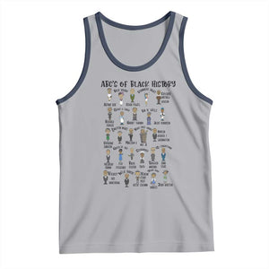 ABCs of Black History Month Tank Top Black Excellence Pride TS02 Athletic Heather Navy Print Your Wear